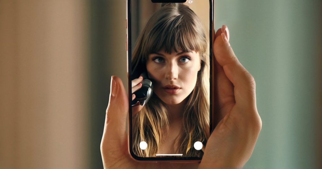 Girls am Telefon für schnelle Anrufe